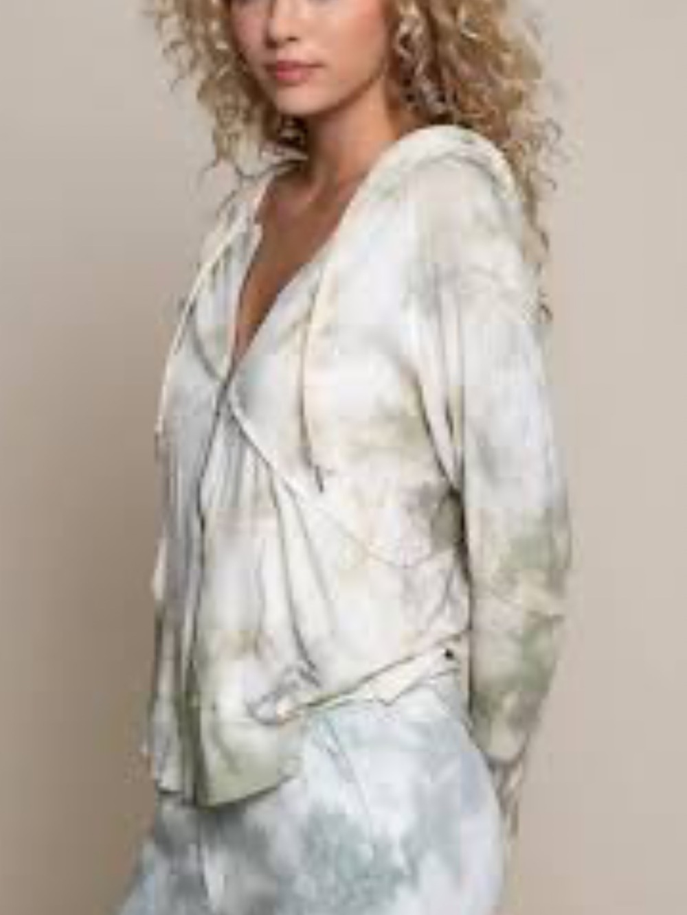 POL tie dye zip up hoodie